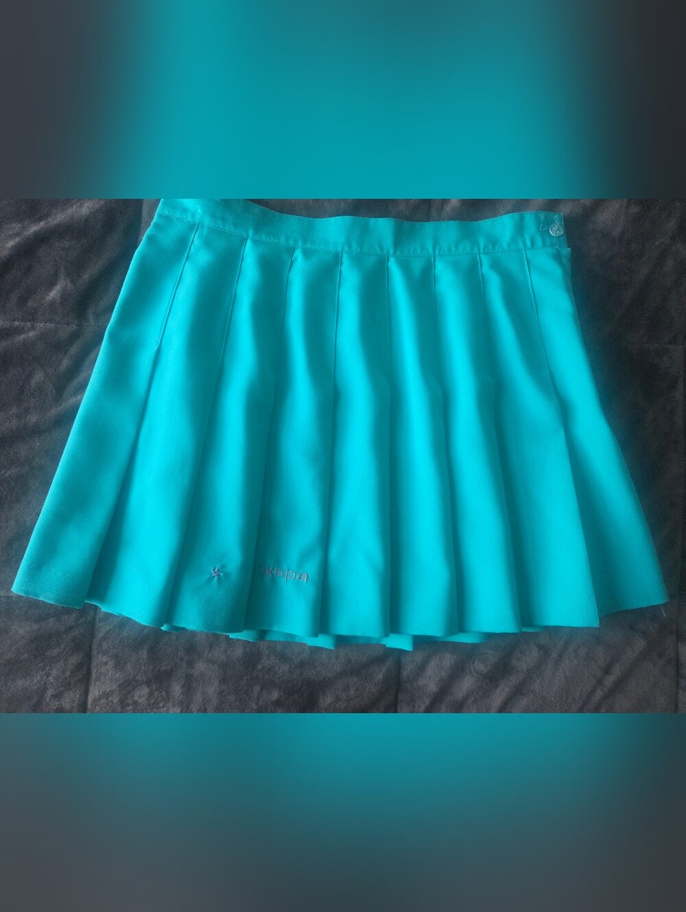 Pleated Turquoise Women’s Skirt - Unbranded